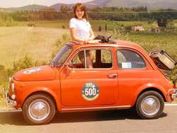 Passeando por Chianti em um Fiat 500